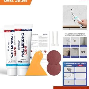 Professional-Level Wall Repair Kit: 2 Pack Water-Resistant Spackle & Tools